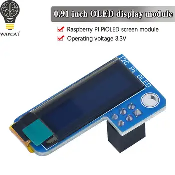 0,91 дюймовый OLED 128x32 I2C IIC SSD1306 Синий OLED-дисплей Модуль для RPI Raspberry Pi 1, B +, Pi 2, Pi 3 и Pi Zero