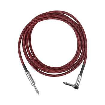 10 футов 6,35 мм Гитарный кабель Инструментальные кабели Прямо к правому шнуру басового усилителя