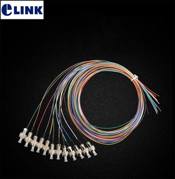 12 конических цветных FC косичек 1mtr 1.5mtr SM оптоволоконный кабель G652D ftth пучок косичек 12 портов наконечник класса A завод ELINK