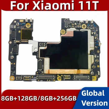 128 ГБ 256 ГБ Материнская плата Для Xiaomi Mi 11T 5G 21081111RG Основная Печатная плата Оригинальная Разблокированная Материнская плата С глобальной ROM