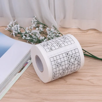 2021 Новая Прочная Папиросная бумага с принтом Судоку, Рулон Туалетной бумаги, Хорошая игра-головоломка