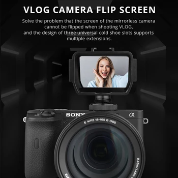 A7C A7SIII Камера Видеоблог Селфи Откидной Кронштейн для экрана A7M3 A7III XT4 XT3 Беззеркальные Камеры Установка для фотостудии ABS Компактная Портативная