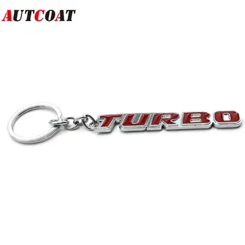 AUTCOAT 1шт Модный автомобильный Металлический брелок с логотипом TURBO, брелок для ключей, брелки для ключей, Автомобильный кулон Для Укладки