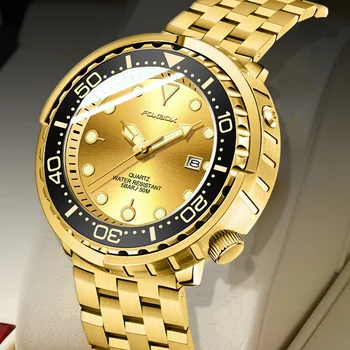 FOXBOX, Новые золотые модные часы, Мужские часы из нержавеющей стали, Спортивные водонепроницаемые часы, Золотые наручные часы, Мужские Relogio Masculino