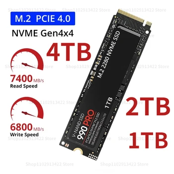 M.2 NVME высокоскоростной SSD NVMe 4 ТБ Жесткий диск M2 Ssd M.2 PCIe 4,0 1 ТБ 2 ТБ SSD Внутренний Жесткий диск для Настольного ноутбука PS5 Disco Duro