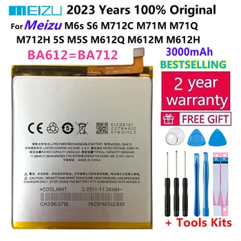 Meizu 100% Оригинальный 3000 мАч BA612 Аккумулятор Для Meizu Meizy Mei zu M 5S M5S M612Q M612M Аккумуляторы для мобильных телефонов + Бесплатные инструменты