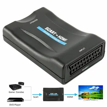 SCART-HDMI Композитный аудио-видео высококлассный конвертер Адаптер для DVD HDTV
