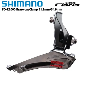 Shimano Claris R2000 Передний переключатель Шоссейного Велосипеда Велосипед 2x8 Скоростей с запайкой/Зажим 31,8 мм Зажим 34,9 мм Включает адаптер 31,8