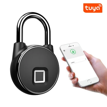 Tuya Smart Lock Замок с отпечатками пальцев, Умный Замок, Замок для шкафа, Противоугонный Замок в Общежитии, USB Перезаряжаемый Замок Безопасности Без ключа