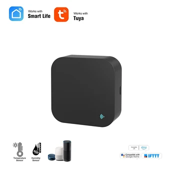 Tuya Smart WIFI ИК-пульт дистанционного управления с датчиком температуры и влажности для кондиционера, телевизора, работает с Alexa Google для умного дома
