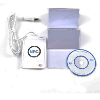 USB ACR 122U NFC бесконтактный считыватель и запись смарт-карт IC поддерживает все 4 типа + 5шт карт NFC 13,56 МГц 1k s50 + 1 SDK CD