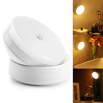 USB Перезаряжаемый Ночник USB-лампа для зарядки PIR Smart Sensor Настенный светильник для дома, спальни, коридора