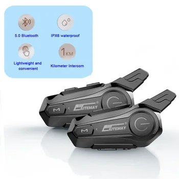 X1 Plus Мотоциклетный Шлем Гарнитура Внутренней связи Bluetooth IPX6 Водонепроницаемый Moter Interphone для 2 Всадников 1000 М Переговорное Устройство