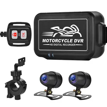 Велосипедная двойная приборная камера Рекордер для камеры мотоцикла Спереди и сзади 1080P Двойная широкоугольная камера для видеорегистратора мотоцикла 150