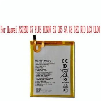 Высококачественный Аккумулятор 3000 мАч HB396481EBC Для Мобильного Телефона Huawei ASCEND G7 PLUS HONOR 5X GR5 5A G8 G8X RIO L03 UL00 TL00 AL00
