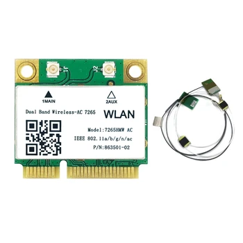 Двухдиапазонный 2,4 G/5 ГГц AC7265 Беспроводной MINI PCI-E WIFI карта, совместимая с Bluetooth 4,2 1200 Мбит/с 7265HMW 802.11AC Для Ноутбука