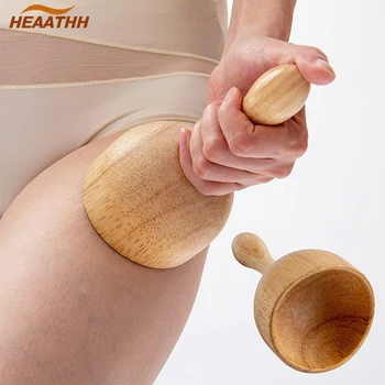 Деревянная массажная чашка, ручная деревянная баночная терапия, массажные чашки, Лимфодренажный Массажер, инструменты для скульптуры тела