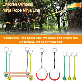 Детское Снаряжение для лазания по веревке Ниндзя с препятствиями, Детское спортивное снаряжение для активного отдыха, Детская спортивная экипировка