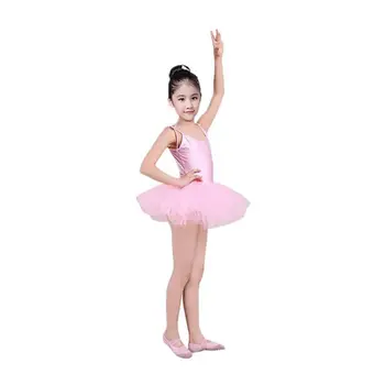 Детское Танцевальное платье для девочек, Балетное Трико, Танцевальные Костюмы, Одежда Для упражнений, Маленькое Пышное платье Принцессы