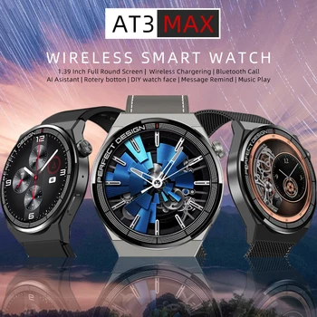 для HUAWEI GT3 MAX Смарт-часы Мужские IP68 Водонепроницаемые NFC Беспроводная зарядка Bluetooth Вызов Пользовательские Спортивные Умные часы Женские 2023