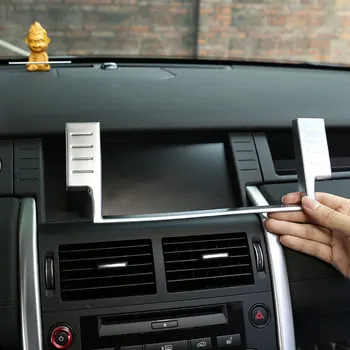 Для Land Rover Discovery Sport 2015-2019 ABS Серебристый/Черный Автомобиль 10 Дюймов Навигационная Рамка Накладка Наклейка Автомобильные Аксессуары
