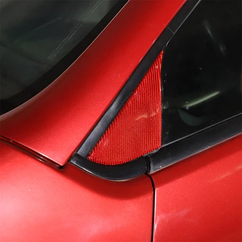 Для Mitsubishi Eclipse 06-2011, автомобильная стойка из мягкого углеродного волокна, Треугольная панель, рамка, накладка, наклейка, автомобильные аксессуары