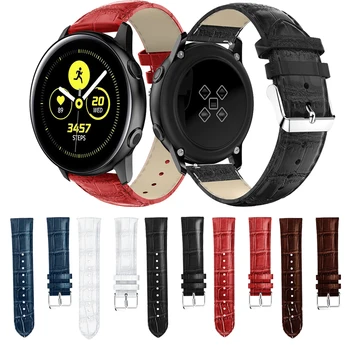 Для Samsung Galaxy Watch Active 2 40 мм 44 мм Active2 Galaxy 42 мм Gear s2 Спортивный ремешок из натуральной кожи, браслет, ремень, ремешок для часов