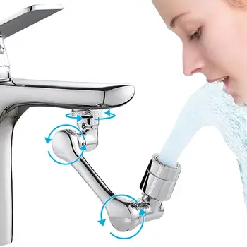 Домашний 1080-градусный роботизированный манипулятор с защитой от брызг Универсальный кран с двухрежимным выходом воды Удобный Подходит для ванной кухни