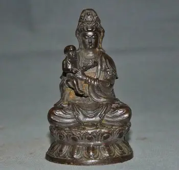 Древнекитайский буддизм, бронзовая статуя Будды богини Бодхисаттвы Квань-Инь Гуаньинь