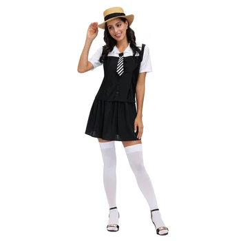 Женская школьная форма, Англия, Колледж, средняя школа, Косплей, студенческий костюм для Хэллоуина, вечернее платье