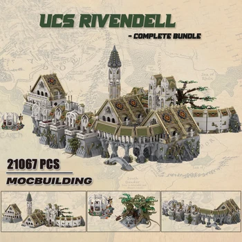 Знаменитый Фильм Moc Bricks Rivendell UCS Строительные Блоки Волшебный Сказочный Город Полная Модель Ultimate Collector Серии DIY Assembly Toy