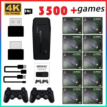 Игровая консоль в стиле ретро, игровая приставка 4k HD 32G, Портативное беспроводное управление 3500 играми