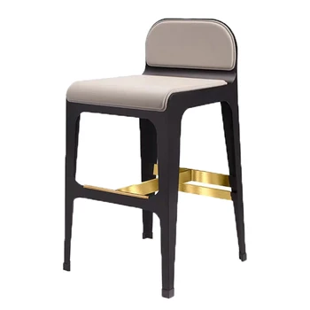 Индивидуальный скандинавский роскошный дизайн, домашний барный стул, высокий стул, итальянская современная простая онлайн знаменитость с гальваническим покрытием из кованого железа