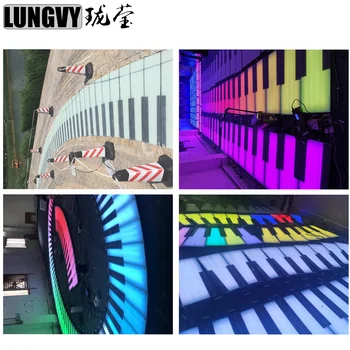 Интерактивное пианино Цена производителя Датчик LED Зеркальный Танцпол для свадьбы Ночной клуб DJ Диско-бар