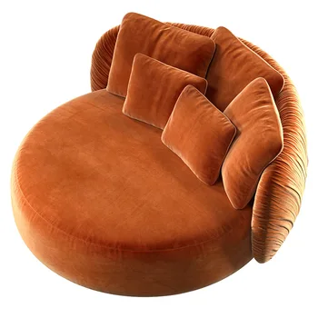 Итальянский легкий роскошный круглый диван-кресло Дизайнерский диван для отдыха в гостиной