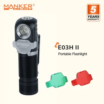 Карманный фонарик Manker E03H II, 600 Люмен, Перезаряжаемая батарея 14500, Максимальное время работы 620 часов, Водонепроницаемость IPX8, Магнитный хвостовик