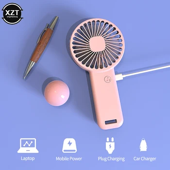 Летний Уличный Портативный USB-мини-ручной вентилятор, Креативные Настольные Охлаждающие вентиляторы с базовым держателем, охладитель воздуха