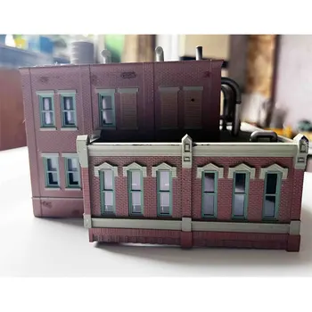 Масштабная модель здания 1/87 HO, модель здания мастерской, Миниатюрная сцена, коллекция, песочный стол, пейзаж для подарка