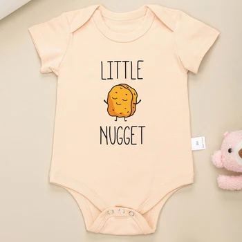 Милый Мультфильм Little Nugger Одежда для маленьких мальчиков и девочек 0-24 Месяцев, Комбинезоны для новорожденных, хлопок цвета Хаки, Комби, Мягкий детский комбинезон, Лето