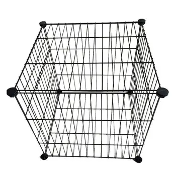 Многофункциональная комбинация из черного металла 35x35 см с сеткой для хранения, шкаф-куб 