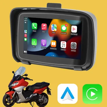 Мотоцикл Carplay ipx Экран 5 дюймов Водонепроницаемый GPS Moto Carplay Навигатор Монитор Навигация для мотоцикла с Android Auto