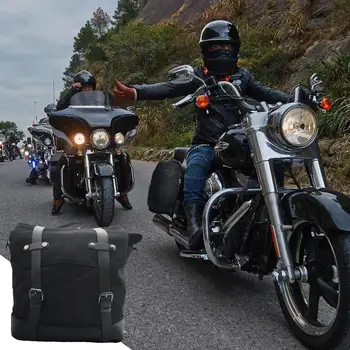 Мотоциклетные боковые седельные сумки, Мотоциклы, Ретро Дорожный карман для хранения багажа, Холщовая Рыцарская седельная сумка для электрических мотоциклов