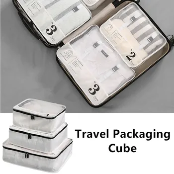 Набор дорожных сумок для хранения, портативная упаковка для багажа, кубики, сумка для чемодана, сумки-органайзеры для одежды, аксессуары для хранения в путешествиях