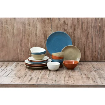 Набор посуды Sango Siterra Painter's Palette из 16 предметов Полный набор посуды