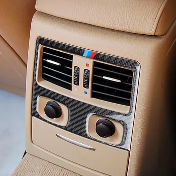Наклейка из углеродного волокна на заднее сиденье автомобиля, вентиляционное отверстие для кондиционера, накладка для BMW 3 E90 E92 E93, автомобильные внутренние аксессуары