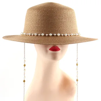 Новая Летняя Солнцезащитная Шляпа, Женская Корейская Шляпа с плоским верхом, Уличная Пляжная Соломенная шляпа, Панама с широкими полями, кепка UV400