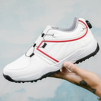 Новая профессиональная обувь для гольфа, мужские водонепроницаемые кроссовки для гольфа, нескользящая обувь для ходьбы, спортивная обувь без шипов