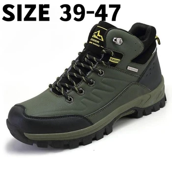 Новые зимние мужские ботинки, водонепроницаемые ботильоны, мужские зимние ботинки, рабочая обувь, уличные мужские кроссовки Большого размера 39-47