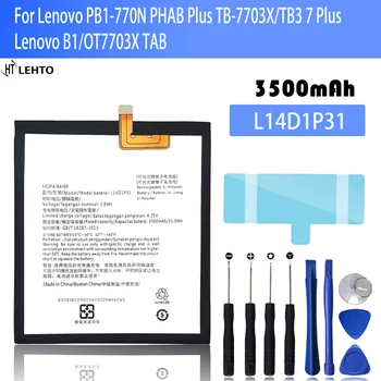 Новый 100% Оригинальный Аккумулятор L14D1P31 для Lenovo Tab3 7 Plus TB-7703X TB-7703F TB-7703N PB1-770N PB1-770M PHAB Plus Tablet Batterie