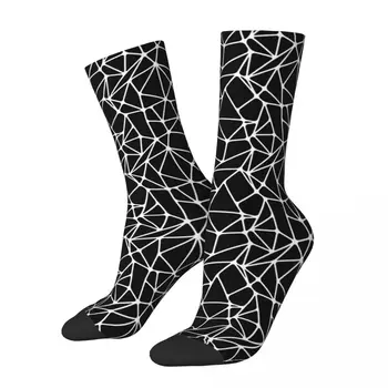 Носки с геометрическим рисунком из текстиля, Походный 3D принт, носки до середины икры для мальчиков и девочек